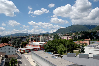 Chiasso, Switzerland, view from my balcony in Summertime