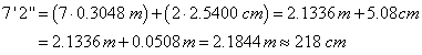 feet and inches conversion to meters well explained