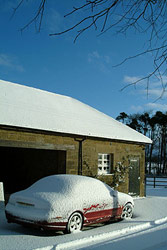 snow on roof